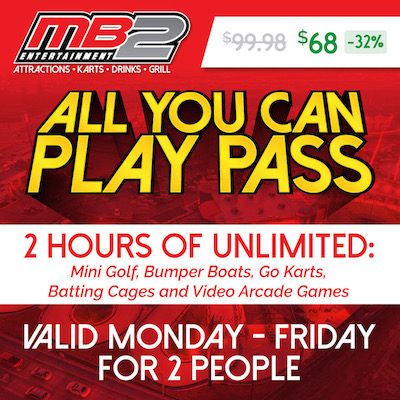 VIP weekday deal for 2 people